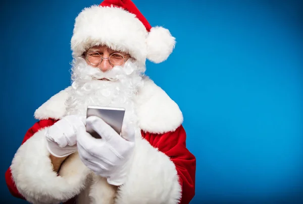 Navidad Año Nuevo Concepto Retrato Del Hombre Disfrazado Santa Clause — Foto de Stock