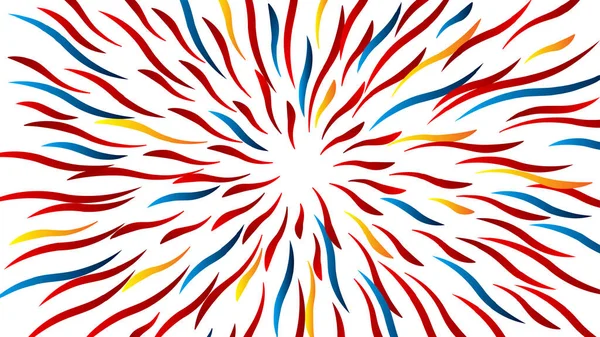 Abstract colorful burst background with wiggled lines