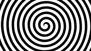 Siyah ve beyaz spiral girdap, kavramlar, fikirler, 4k, alfa kanallı şeffaf arkaplan, kusursuz döngü ögesi