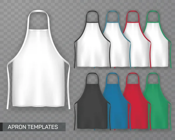 Ensemble de tablier de cuisson isolé ou uniforme de travail — Image vectorielle