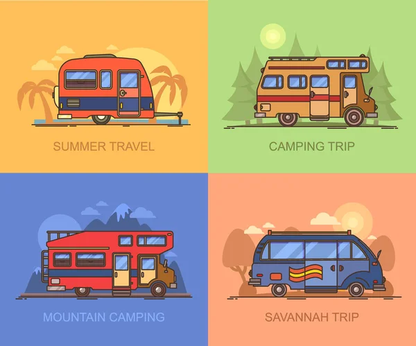 Van and truck for travels, recreational vehicle