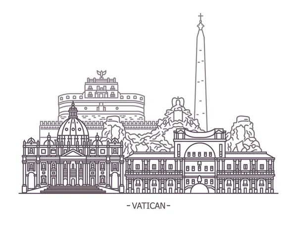 Religie monumenten van Vaticaanstad — Stockvector