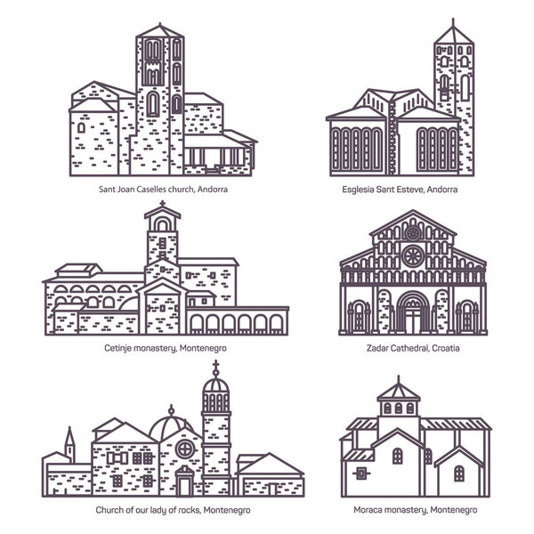 Комплекс изолированных церквей Черногории, Андорры
