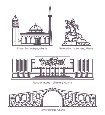 Arnavutluk mimarisinin ince çizgi işaretleri