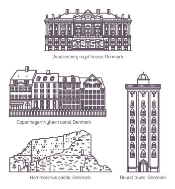 Danimarka ya da ince bir çizgi içinde Danimarka Ortaçağ binaları