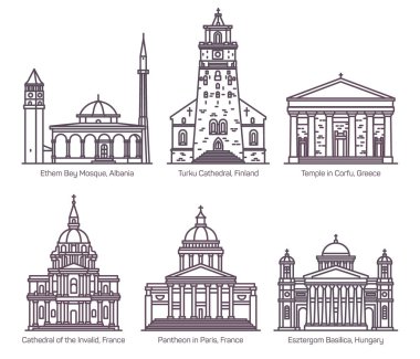 Katedral, kilise, bazilika, sırayla cami seti