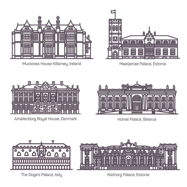 Σύνολο απομονωμένου βασιλικού παλατιού ή Βουλής — Διανυσματικό Αρχείο