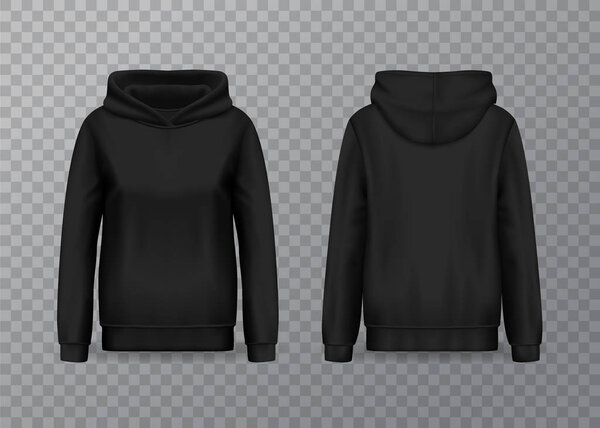 Isolated women hoody, hoodie with long sleeves