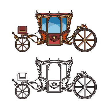 Kraliçe arabası veya retro düğün arabası, arabası