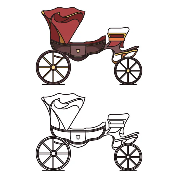 Classic cab of XIX century or retro wagon Royalty Free Stock Illustrations