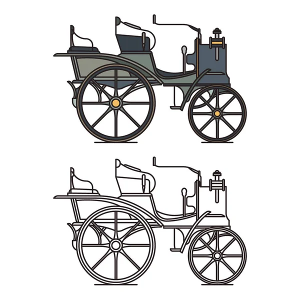 First electric Lucian car or vintage motor vehicle Stock Illustration