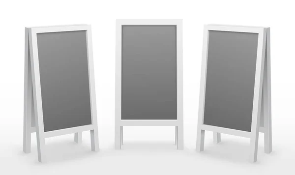 Annonsskylt smörgås 3D blank display mockup — Stock vektor