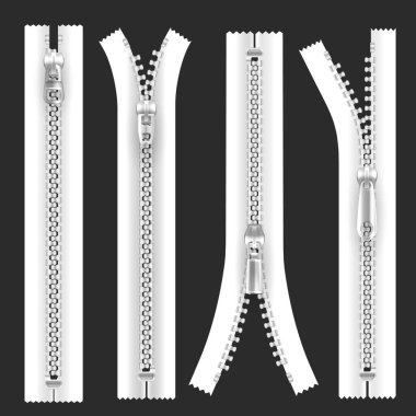 Gümüş fermuarlı beyaz fermuarlar hasp