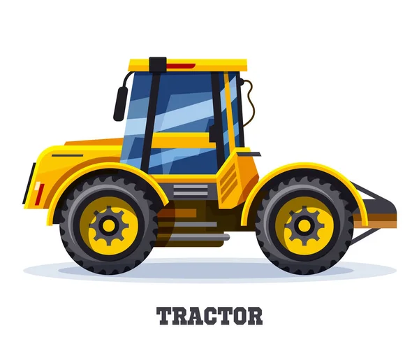 Tractor o camión de granja, icono del vector de la agricultura — Vector de stock