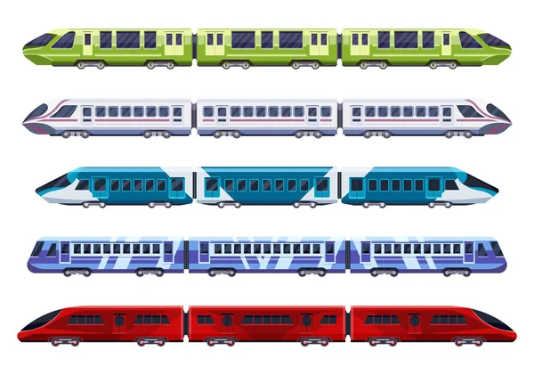 Wagon kolejowy lub metro, zestaw kolejowy — Wektor stockowy
