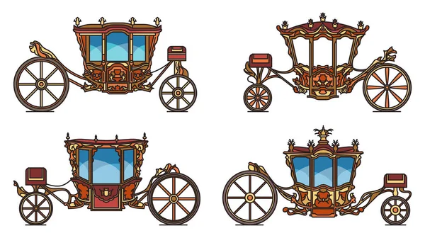 Royal wheel transport of vintage rijwielset — Stockvector