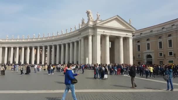 Rome Italie Mars 2017 Des Personnes File Attente Près Célèbre — Video