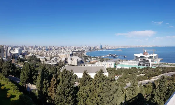 Μπακού Αζερμπαϊτζάν Απρίλιο Του 2018 Πανοραμική Θέα Της Πόλης Μπακού — Φωτογραφία Αρχείου