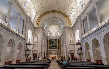 Fatima, Portekiz - Nisan 2018: İç mekanlar ve Ayrıntılar Sanctuary bizim Bayan Fatima, Portekiz