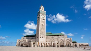 Casablanca, Fas-Nisan 2018: Hassan Ii camiidir bir cami Casablanca, Fas. Fas ve dünyanın en büyük 7'en büyük camisi olan.