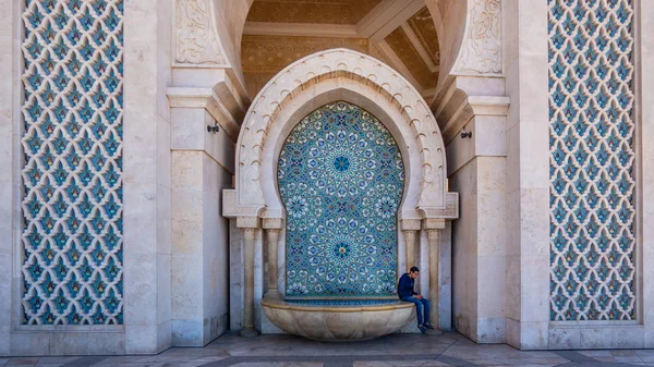 Casablanca, Fas-Nisan 2018: Casablanca, Fas hasan Ii Camii mimari detay. Fas ve dünyanın en büyük 7'en büyük camisi olan.