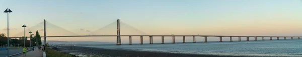 Lisbon Portugal April 2018 Panoramablick Auf Die Vasco Gama Brücke — Stockfoto
