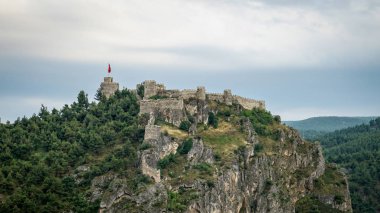 Boyabat, Türkiye - Haziran 2018: Tarihi Boyabat Kalesi Sinop City, Türkiye