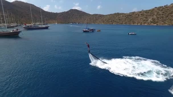 Marmaris Türkiye Eylül 2018 Türkiye Ege Sahil Marmaris Jetboard Sporları — Stok video