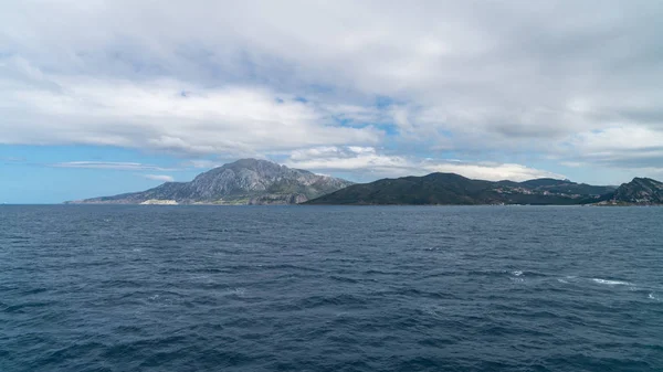 Vista Panorámica Del Estrecho Gibraltar Norte África Vista Desde Ferry — Foto de Stock