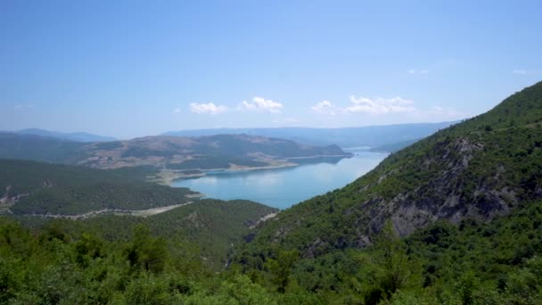 Vista Panoramica Del Bellissimo Lago Sahinkaya Nel Distretto Vezirkopru Della — Video Stock