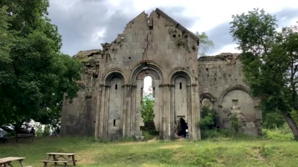 Artvin Turkey July 2018 Ruins Old Tibetan Monastery Church Cevizli — Stock Video