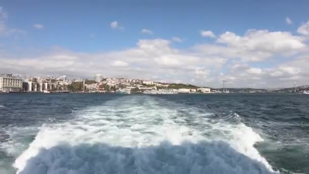 Istanbul Turki Oktober 2018 Video Dari Sebuah Feri Penumpang Yang — Stok Video