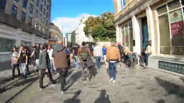 Istanbul Turkiet Oktober 2018 Hyperlapse Video Människor Som Gick Istiklal — Stockvideo