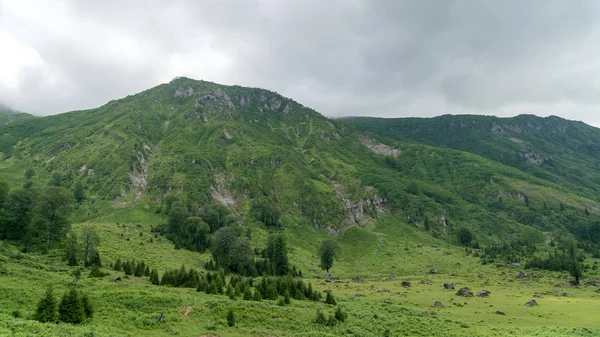 阿尔温特 土耳其 2018年7月 Gorgit 高地与老房子和绿色山谷在 Blacksea 阿尔温特 土耳其 — 图库照片