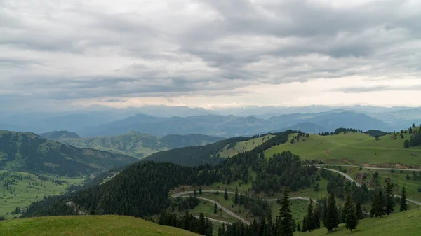 Grüne Naturlandschaft Mit Bäumen Und Wäldern Ländlichen Gebieten Von Savsat — Stockfoto