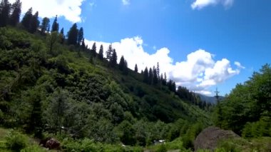 Güzel yeşil doğa manzara orman ve nehir Karadeniz bölgesinde, Artvin, Türkiye