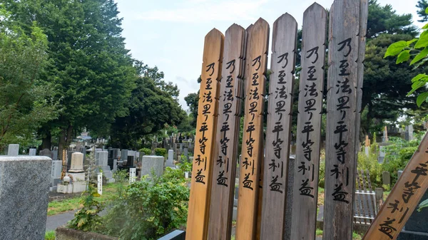 Tokio Japonsko Srpen 2018 Scenérie Veřejné Japonsko Náhrobek Hřbitov Tokiu — Stock fotografie