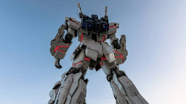 Tokyo Japan August 2018 Einhorn Gundam Statue Lebensgroß Vor Dem — Stockfoto