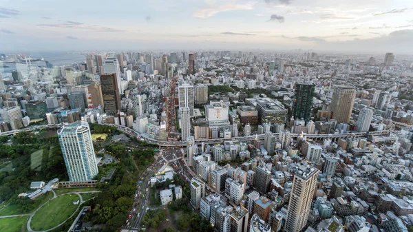 Tóquio Japão Agosto 2018 Horizonte Tóquio Visto Torre Tóquio Japão — Fotografia de Stock