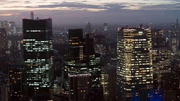 Tóquio Japão Agosto 2018 Horizonte Tóquio Durante Pôr Sol Visto — Fotografia de Stock