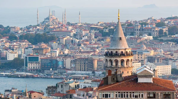 Stambuł Turcja Września 2018 Istanbul Panoramę Miasta Wieży Galata Masy — Zdjęcie stockowe