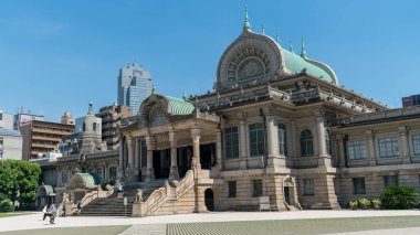 Tokyo, Japonya - Ağustos 2018: Tsukiji Honganji Tsukiji bölge, Tokyo, Japonya yer alan bir Jodo Shinshu Budist Tapınağı olduğunu.