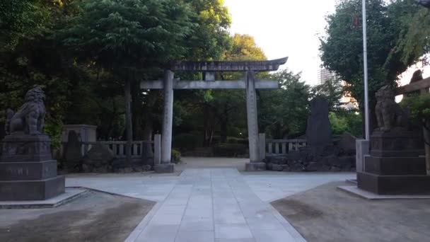 Tokyo Japan August 2018 Eingangstor Des Ushijima Schreintempels Sumida Park — Stockvideo