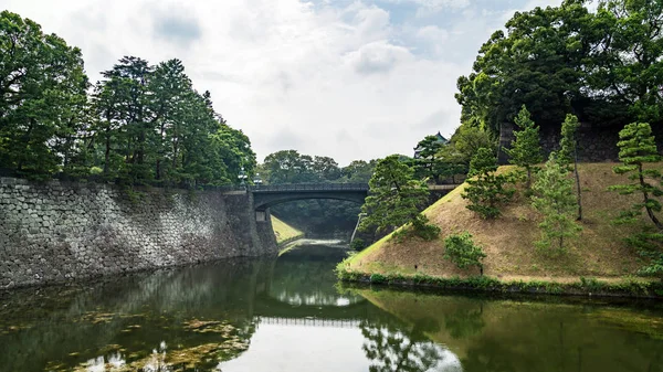 Tokyo, Japonya - Ağustos 2018: Sahne Tokyo Imperial Palace