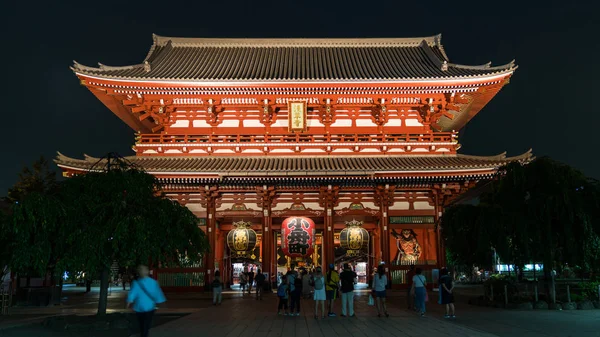 Tokyo Japan August 2018 Unbekannte Touristen Besuchen Den Sensoji Kannon — Stockfoto