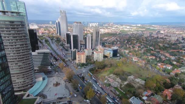 Istanbul Turchia Dicembre 2018 Timelapse Del Distretto Levent Visto Dall — Video Stock