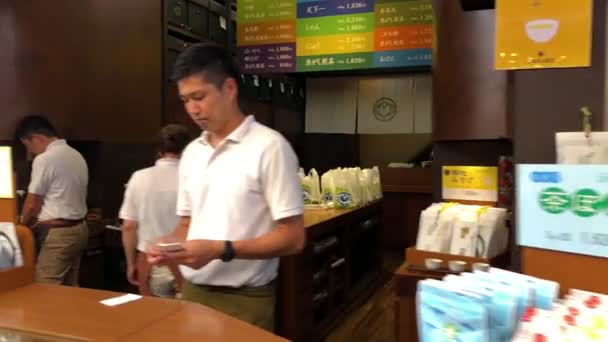 Tokyo Japan August 2018 Small Shops Selling Sea Food Tsukiji — Stock Video