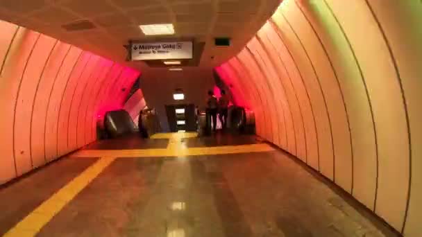 Estambul Turquía Octubre 2018 Timelapse Video Del Interior Del Metro — Vídeos de Stock