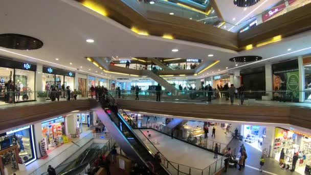 Istanbul Turquie Décembre 2018 Vidéo Timelapse Personnes Faisant Shopping Centre — Video