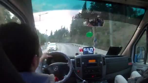 Stambuł Turcja Października 2018 Wideo Człowieka Jazdy Jego Mini Autobus — Wideo stockowe